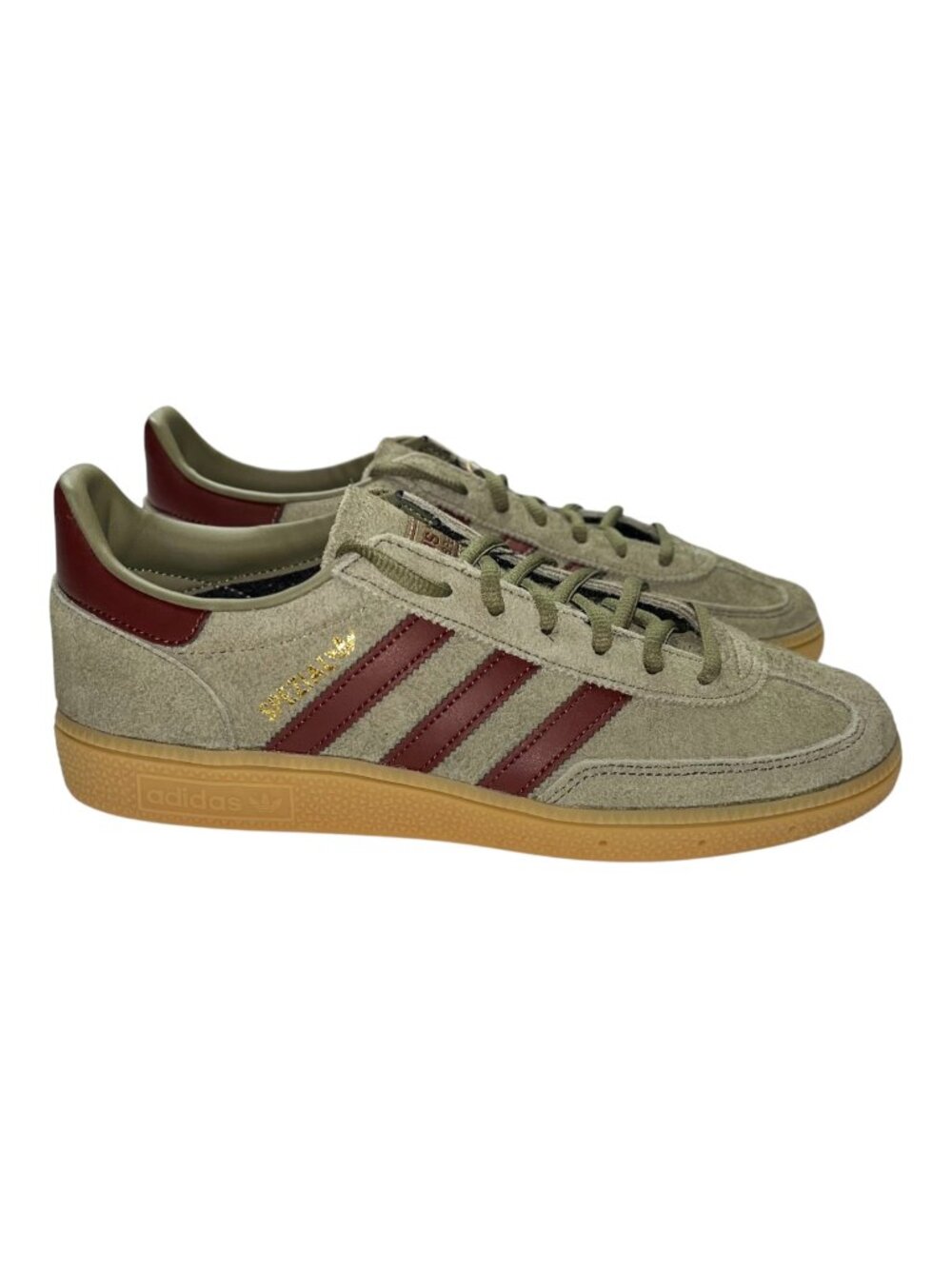 Mens Adidas Handball Spezial Shoe Olive/Fox Brown w/Stripes Sz 8.5 NWT